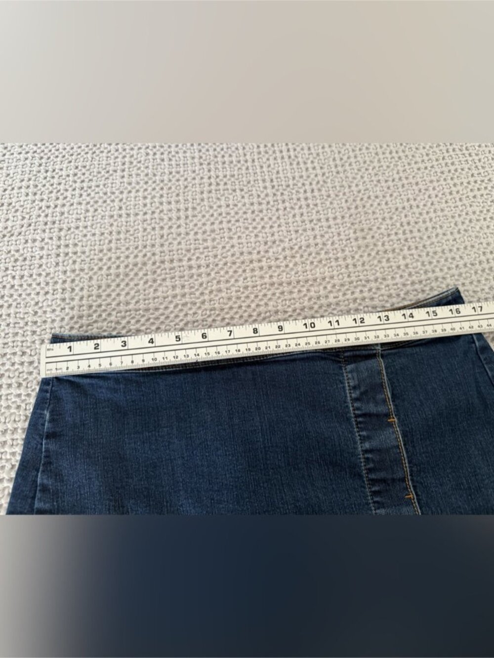 Blue denim skirt size 12 Buttons in front - Picture 5 of 5